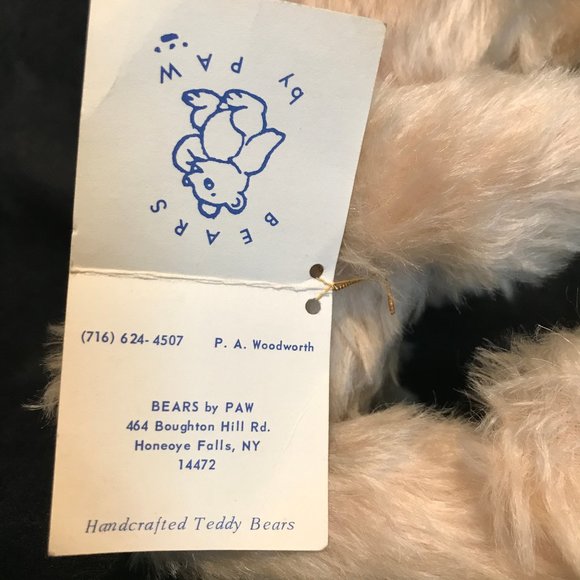 PAW Hand Crafted Collector's Mohair 10" Teddy Bear - Picture 8 of 9
